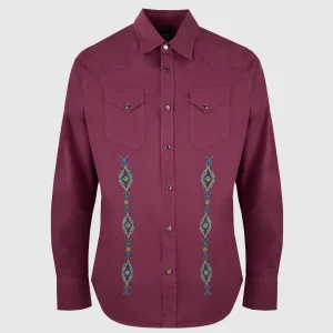 [Re-Thread] Clint Western Burgundy Shirt